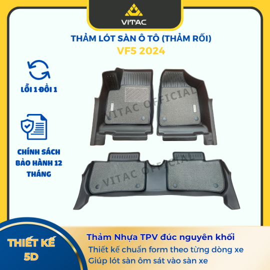 THẢM LÓT SÀN Ô TÔ CÓ THẢM RỐI VINFAST VF5 2024