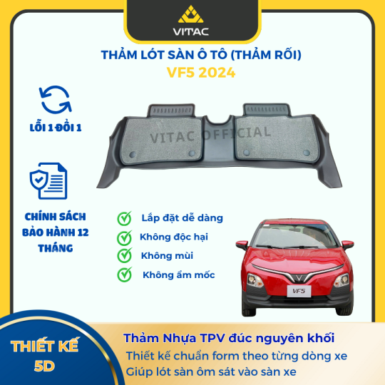 THẢM LÓT SÀN Ô TÔ CÓ THẢM RỐI VINFAST VF5 2024