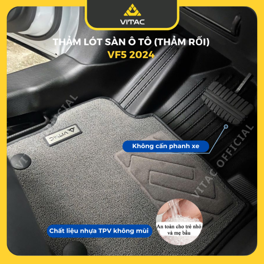THẢM LÓT SÀN Ô TÔ CÓ THẢM RỐI VINFAST VF5 2024