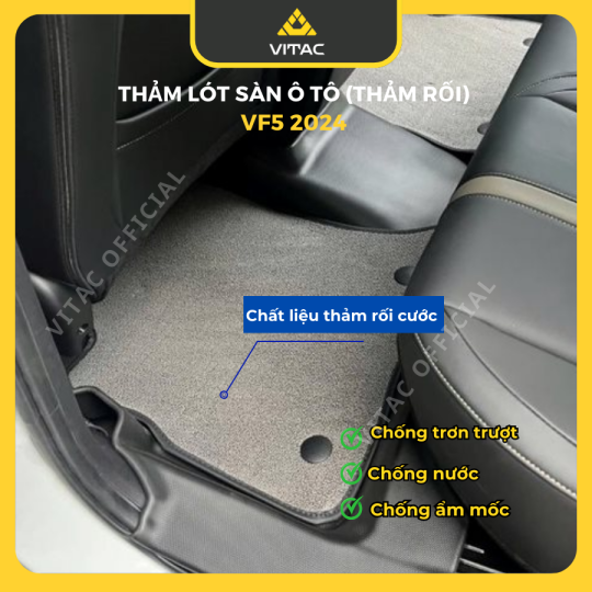 THẢM LÓT SÀN Ô TÔ CÓ THẢM RỐI VINFAST VF5 2024